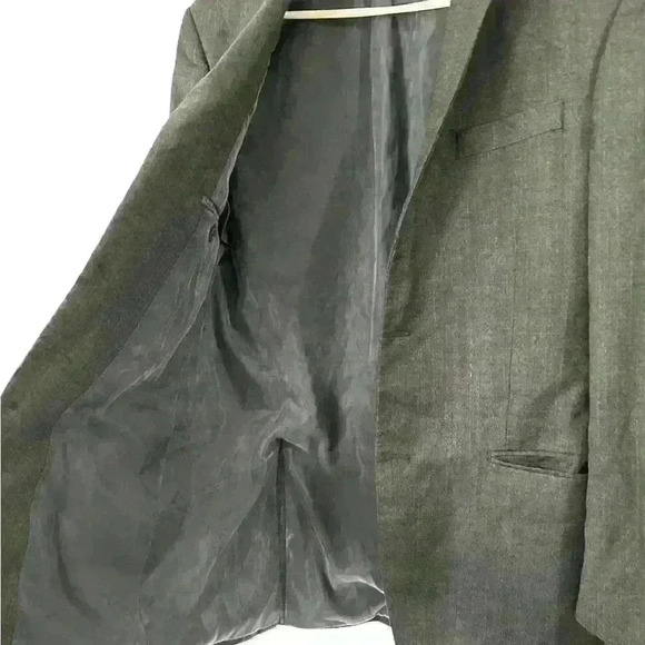 Lauren Ralph Lauren Blazer Mens 40L Gray Wool Tweed Sport Jacket Single Breast - Picture 4 of 9